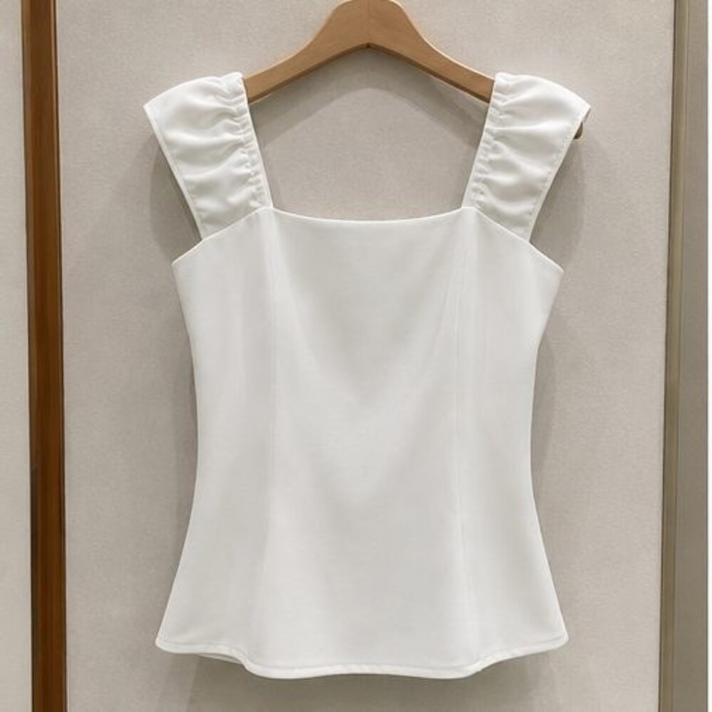 White Puff Sleeve Top